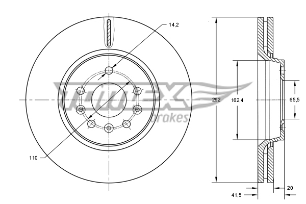 Brzdový kotúč TOMEX Brakes